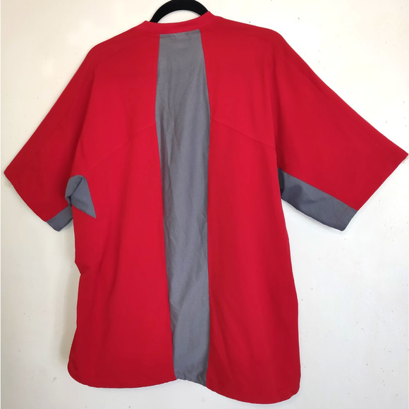 Columbus Clippers New Balance Batting Cage Jacket 1/4 Zip Red Gray Mens XL Ohio - Picture 9 of 16